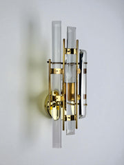 Venini Triedi Cut Glass Wall Sconce, circa 1970's, Italy