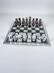 Felice Antonio Botta Acrylic Chessboard and glass board, Italy, 1970s