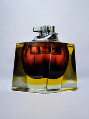 Red and yellow Sommerso lighter by Seguso, Murano glass, Italy, 970