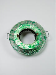 Murano Glass Spotlight by La Murrina – Green Frosted Texture, Italy 1980s