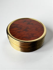 Willy Rizzo Style Coasters in Faux Tortoise Shell, Set of 6, Italy, circa 1970's
