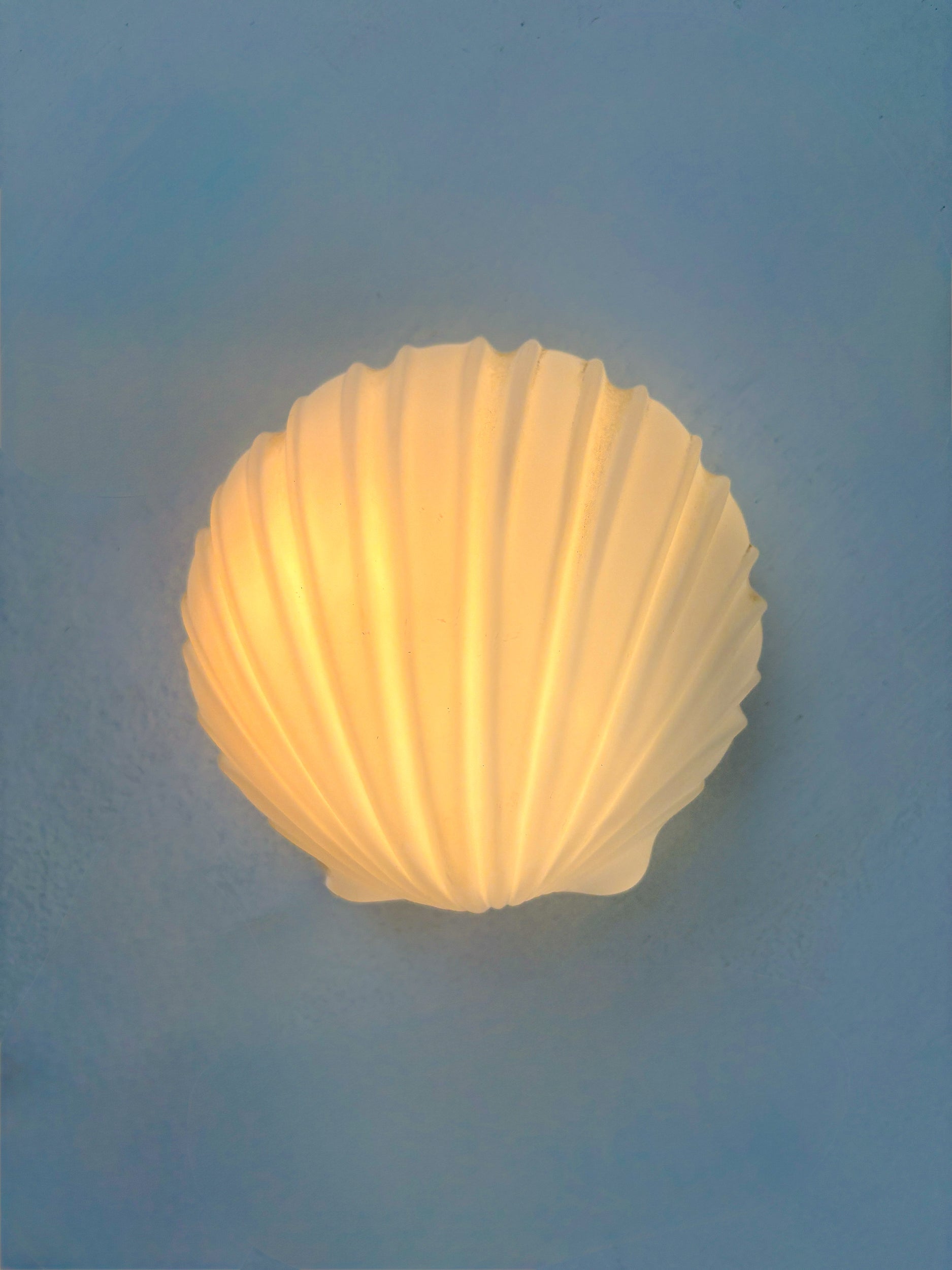 Shell-Shaped Wall Light by Limburg, Opaline Glass, Germany 1970s