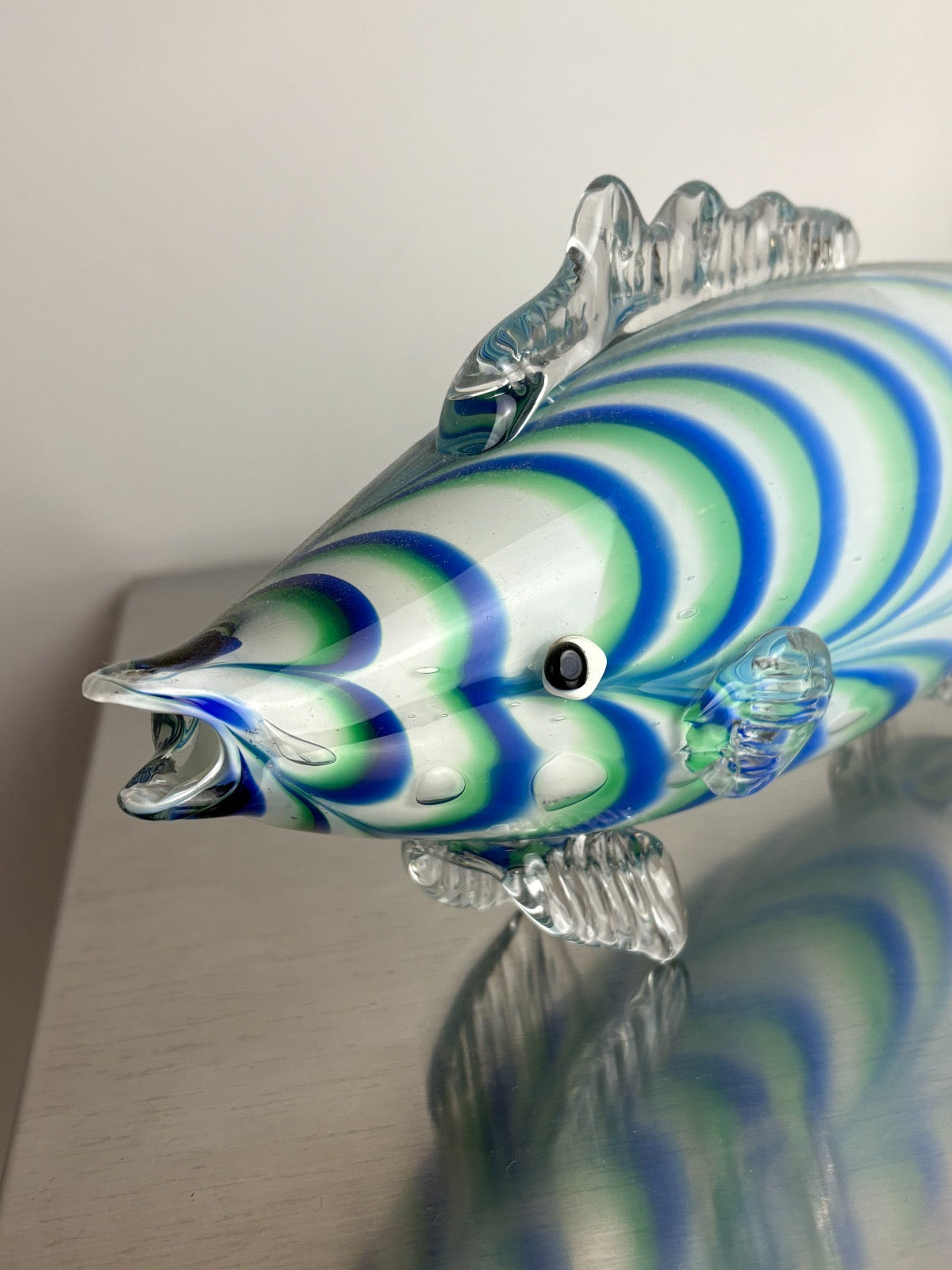 Vintage Murano XL Glass Fish Sculpture, Italy, 1970