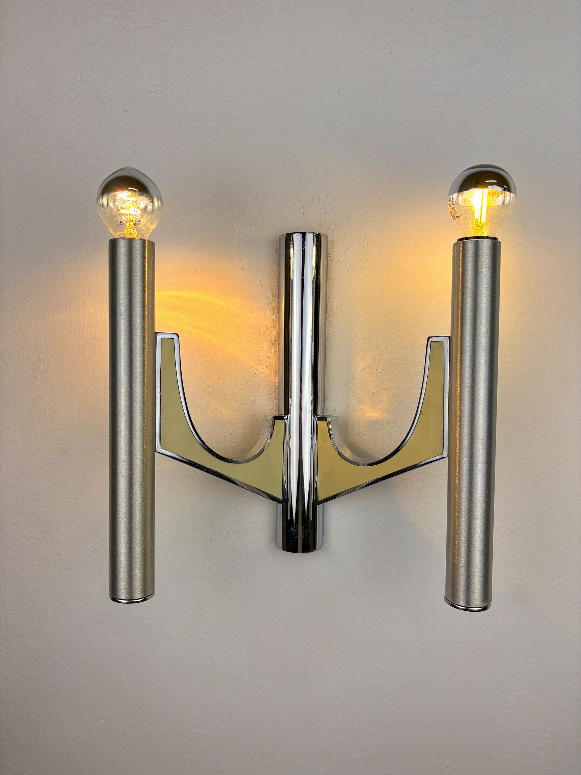 Gaetano Sciolari Tubular Wall Sconce, Model "105", Italy 1970s
