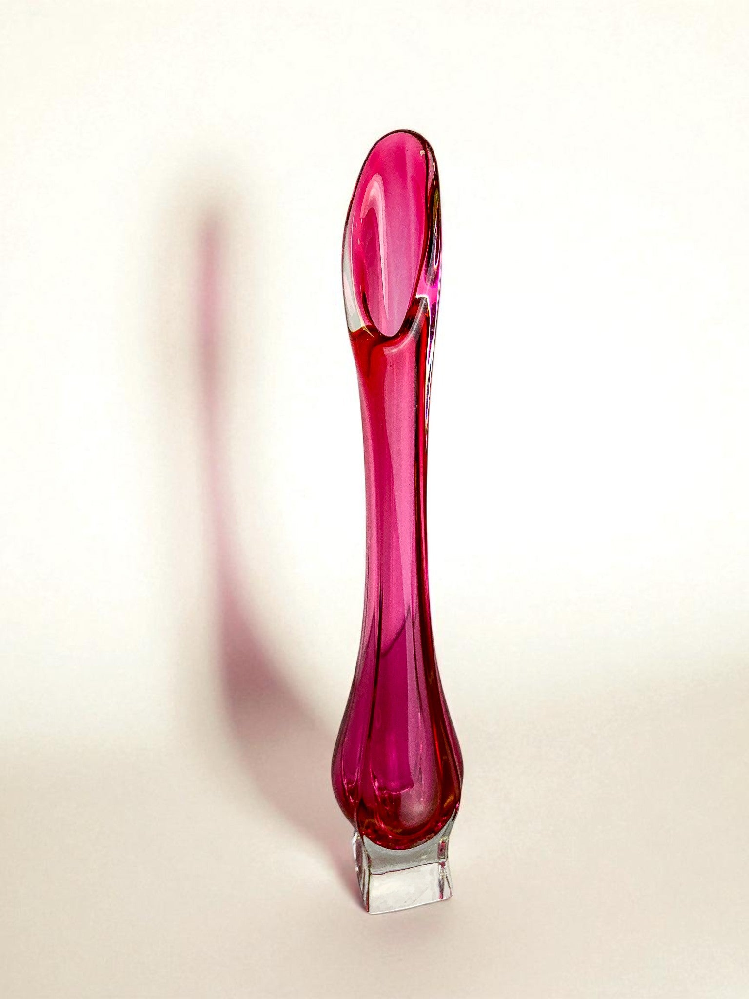 Italian Pink Sommerso Soliflor Vase by Seguso, Murano, 1970's