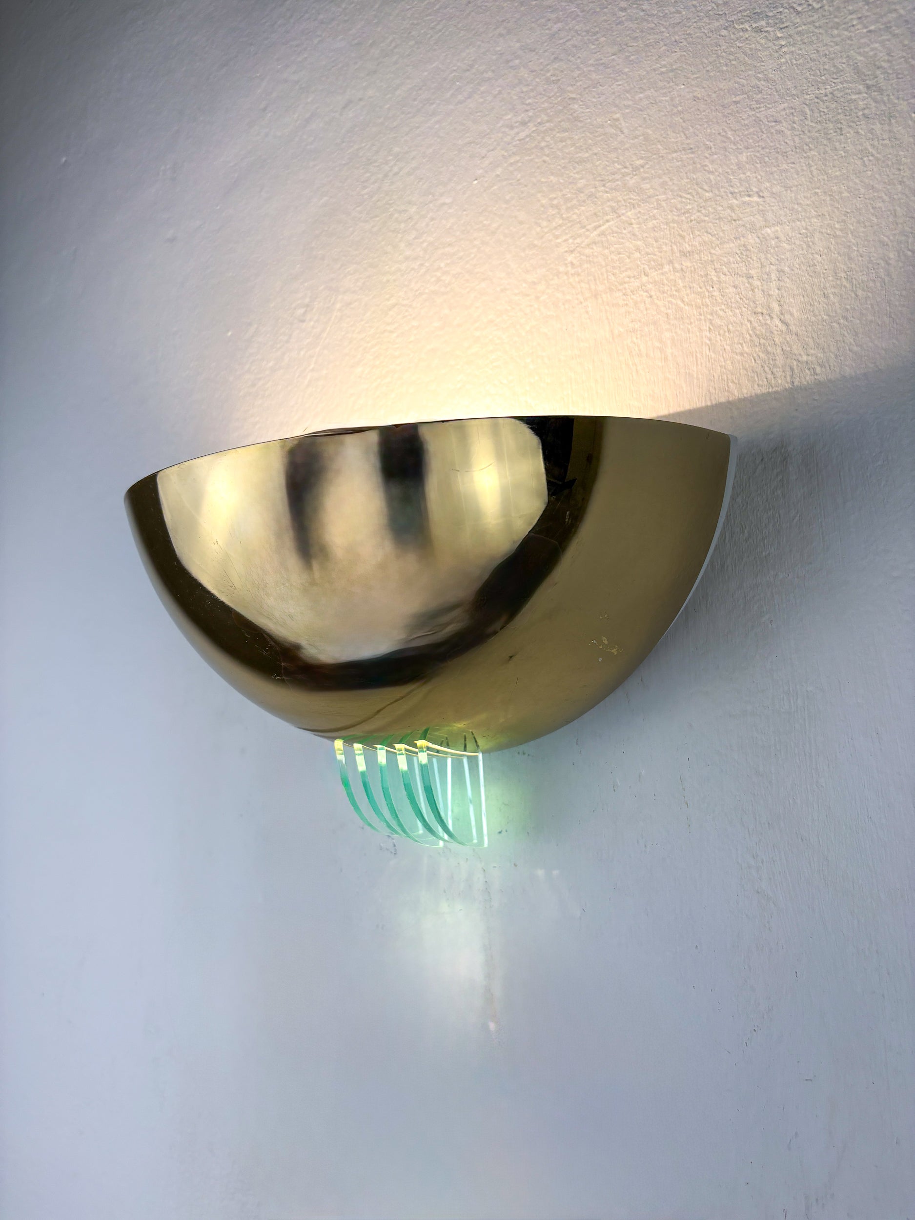 Pair of Modernist Design Half Moon Wall Lamp by GS Germany, 1980's
