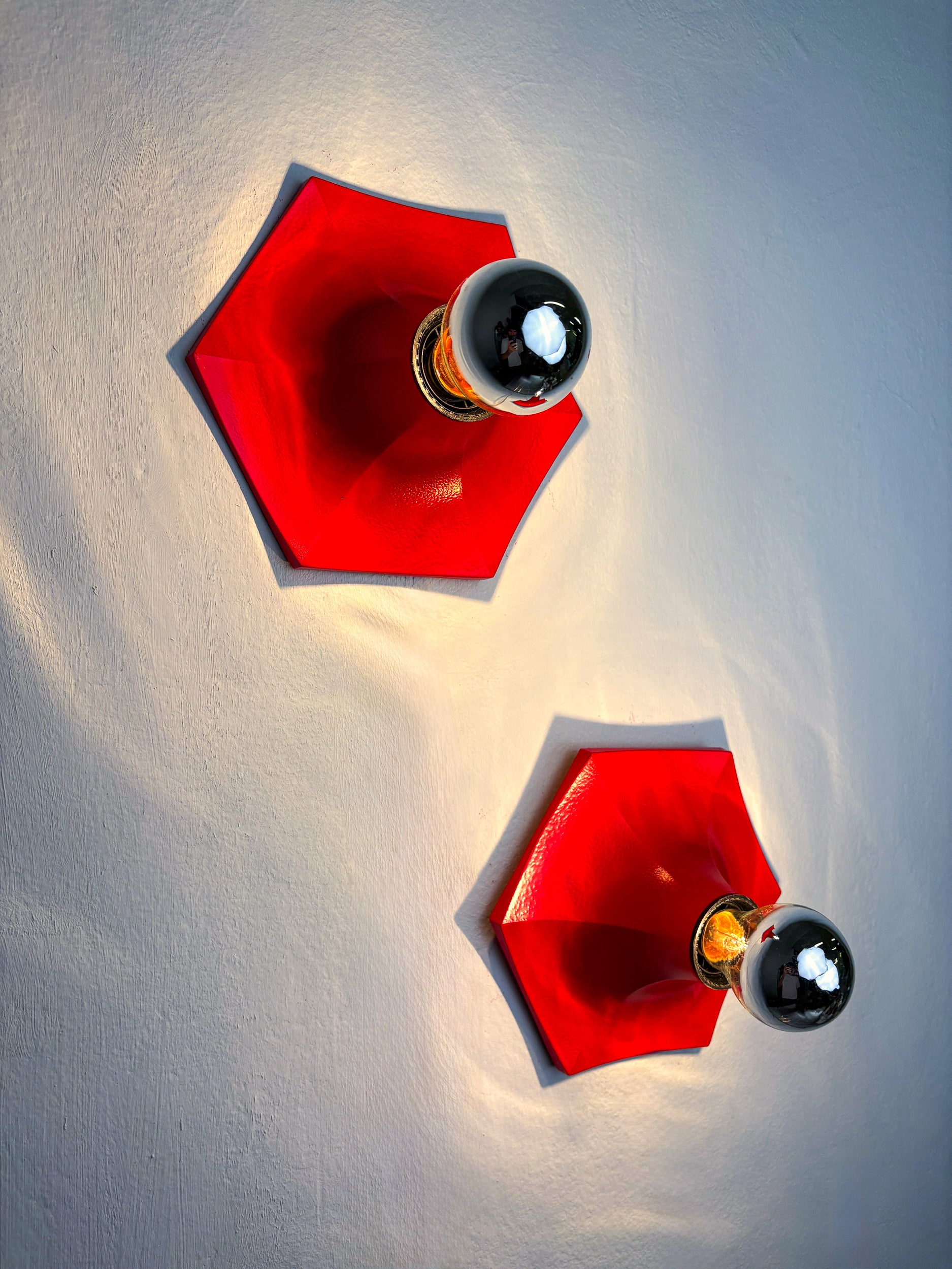 Pair of Hoffmeister Space-Age Wall Lights, Germany, 1970s