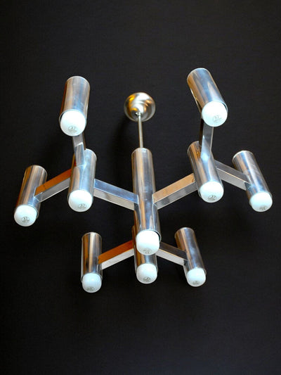 Maison Sciolari chandelier for Boulanger, 10 lights, Italy, 1970