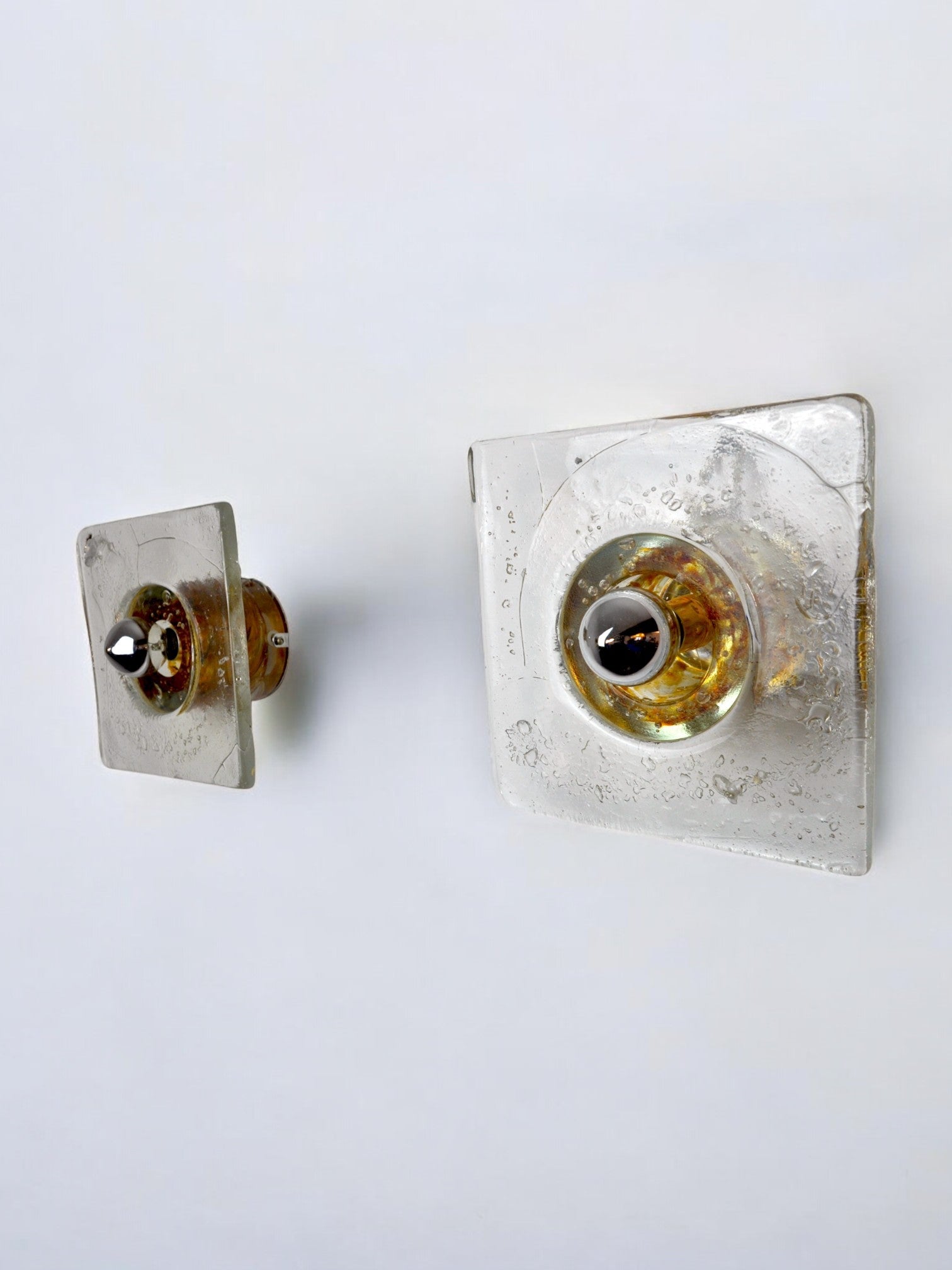 Pair of Albano Poli sconces for Poliarte, Italy, 1970s