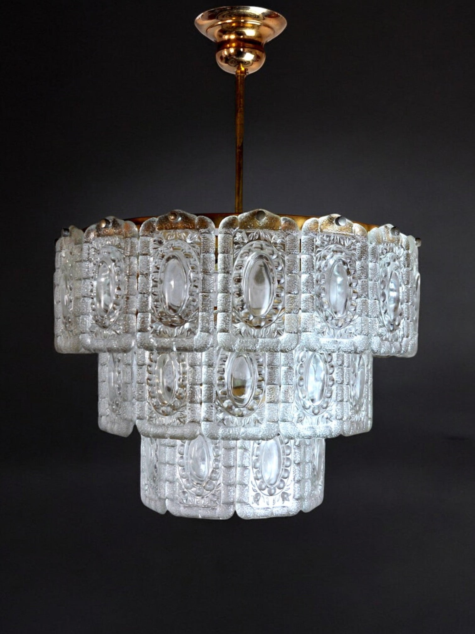 Kinkeldey chandelier, 3 levels, Germany, 1970