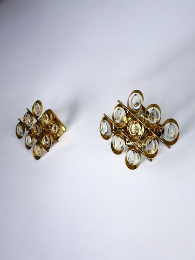 Pair of oscar torlasco sconces, murano glass, italy, 1970