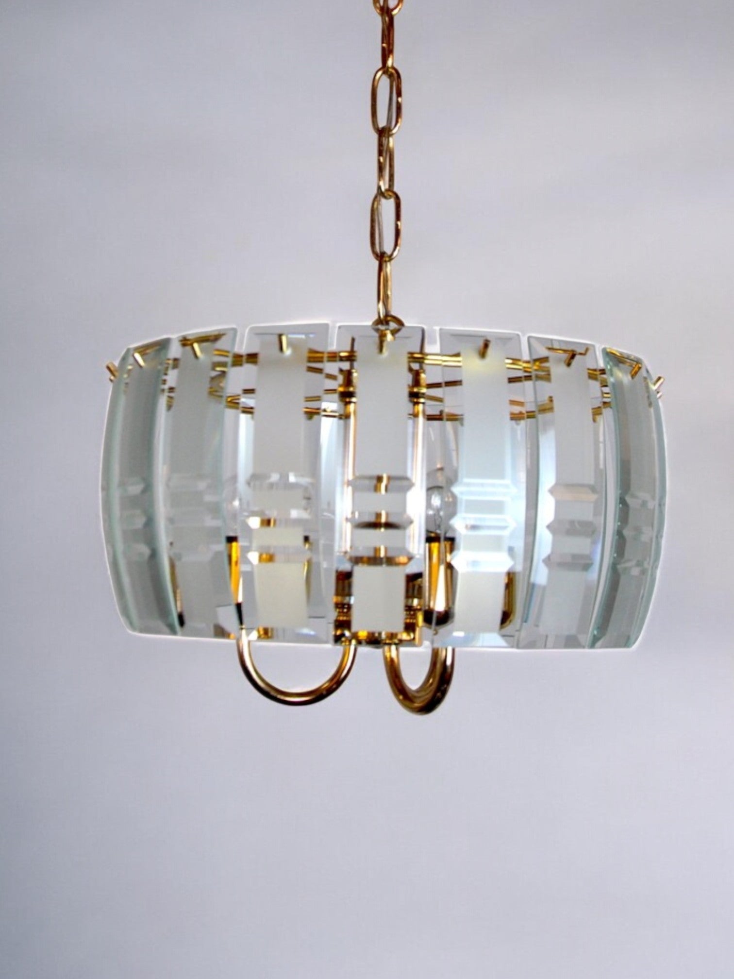 Blue Veca chandelier in Murano glass Italy 1970