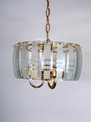 Blue Veca chandelier in Murano glass Italy 1970