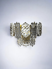 Kinkeldey sconce, 8 crystals, Germany, 1970s