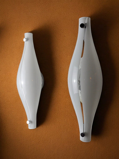 Pair of cat's eye sconces by Murano Mazzega, blown glass, Italy, 1960