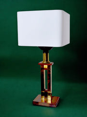 Wooden Table lamp by Bd Lumica, Italy, 1970s