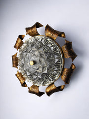 Sun wall lamp, gold leaf, Murano glass, Italy, 1960