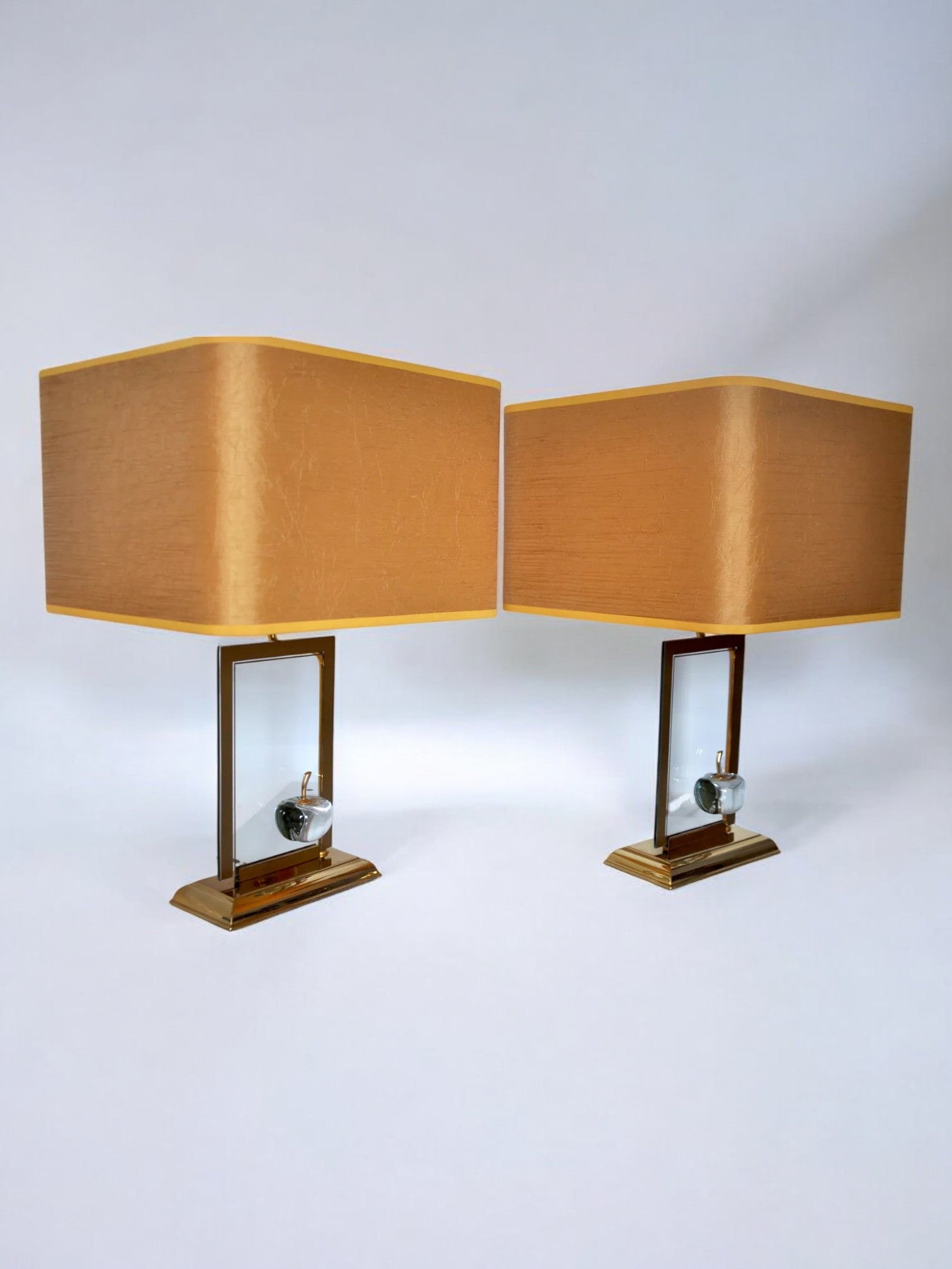 La Pomme Table Lamp From Maison Dauphin, France, 1970- a Pair