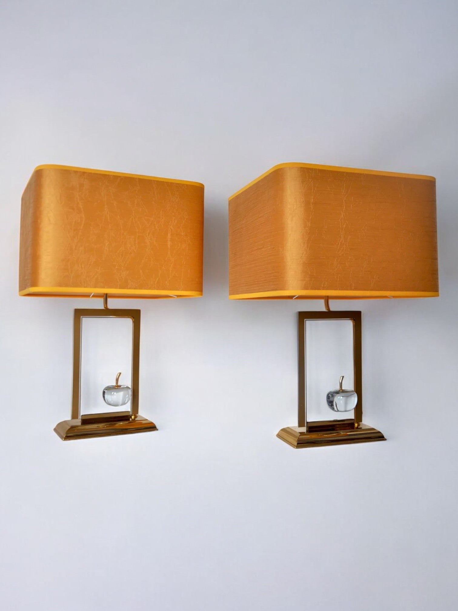 La Pomme Table Lamp From Maison Dauphin, France, 1970- a Pair