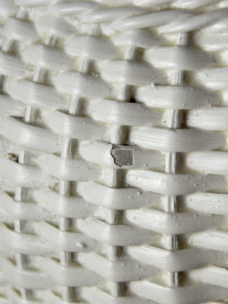 White ceramic "bamboo" lamp, Hollywood Regency, Italy, 1970
