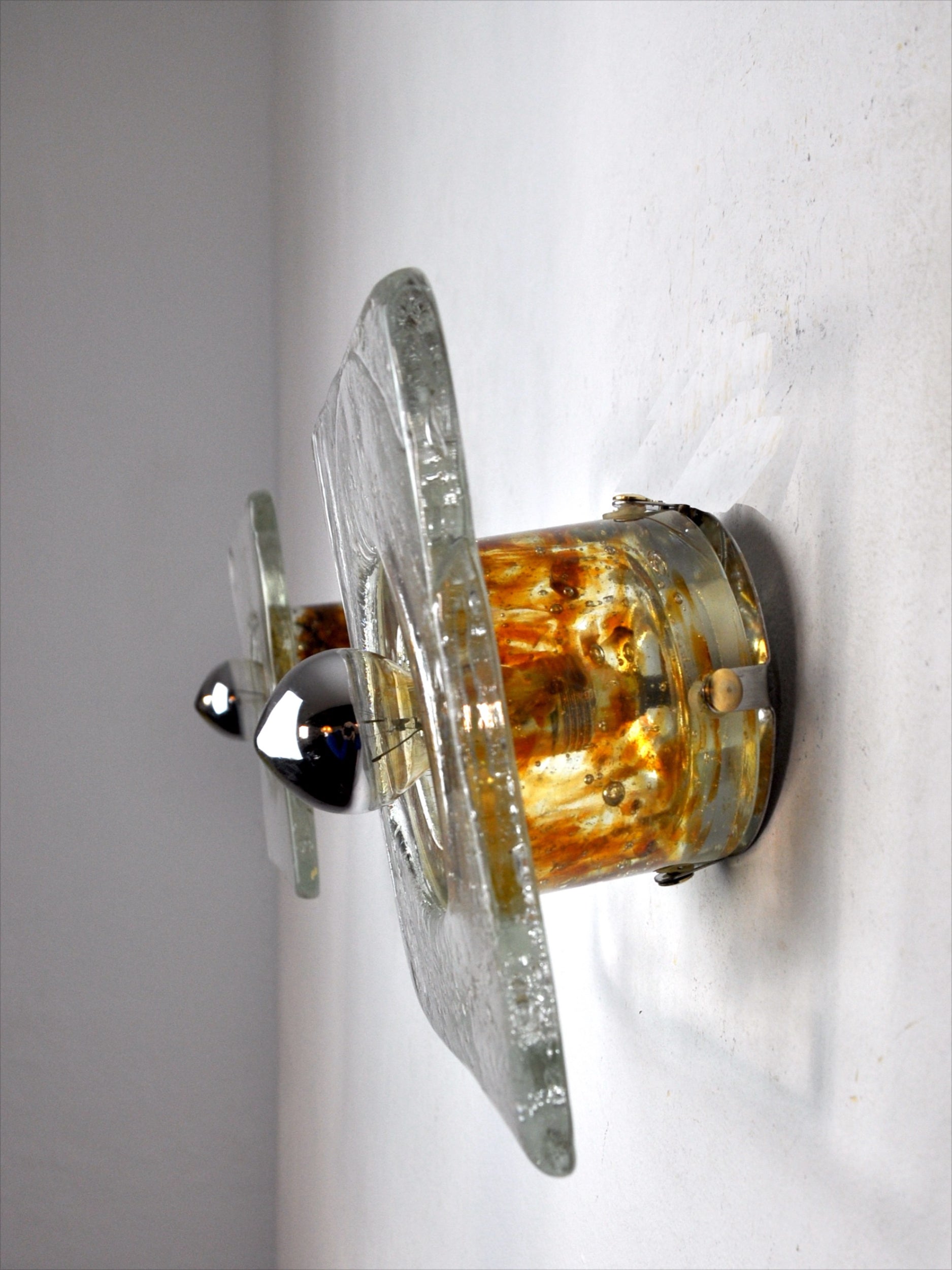 Pair of Albano Poli sconces for Poliarte, Italy, 1970s