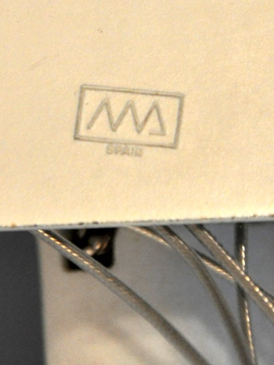 Metalarte "wave" sconce, spain,  1970s