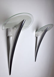 Pair of "Alien" Wall Sconces by Taller Uno, Spain, Circa 1970s