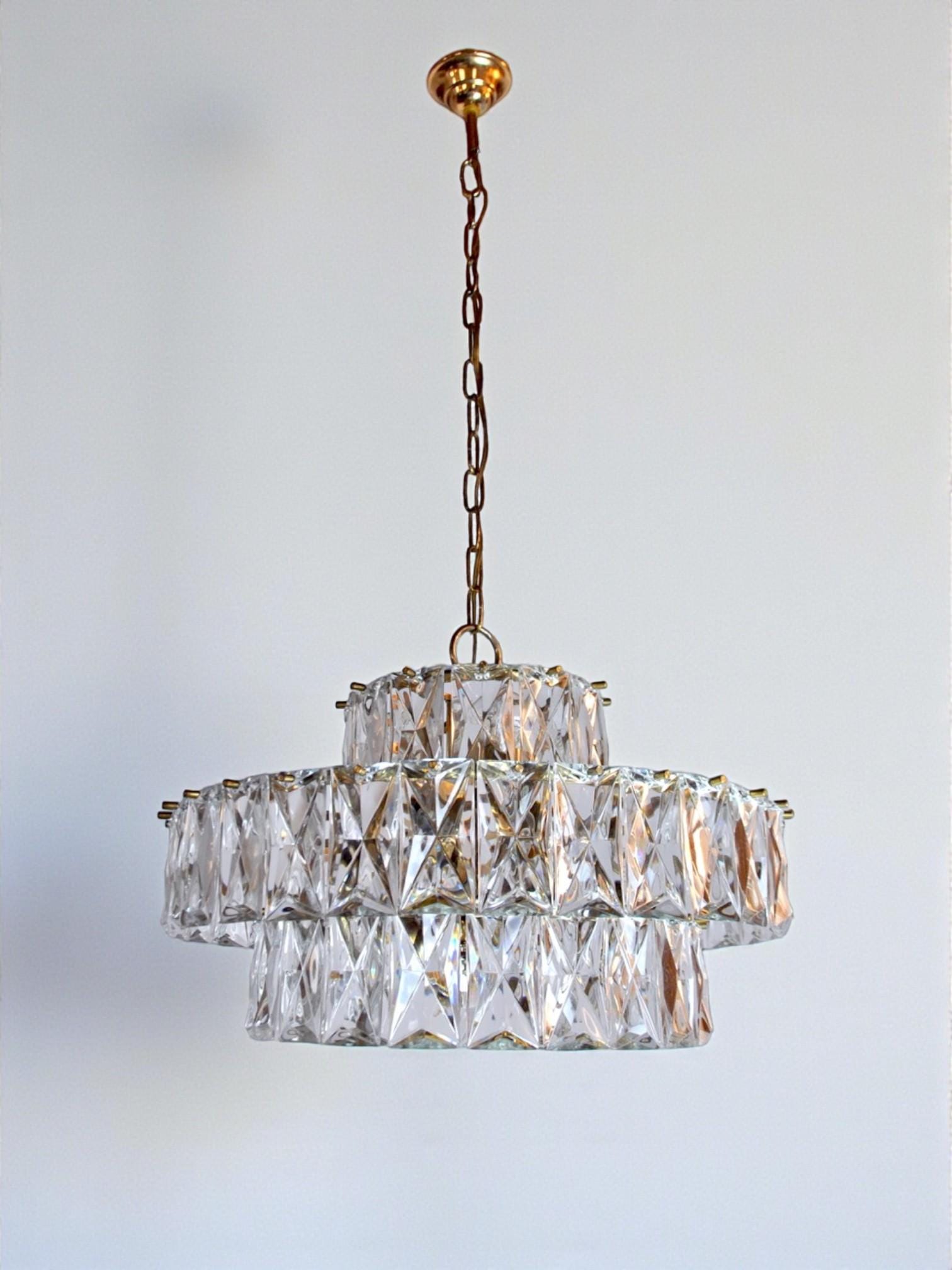Kinkeldey chandelier 3 levels 1970 Germany