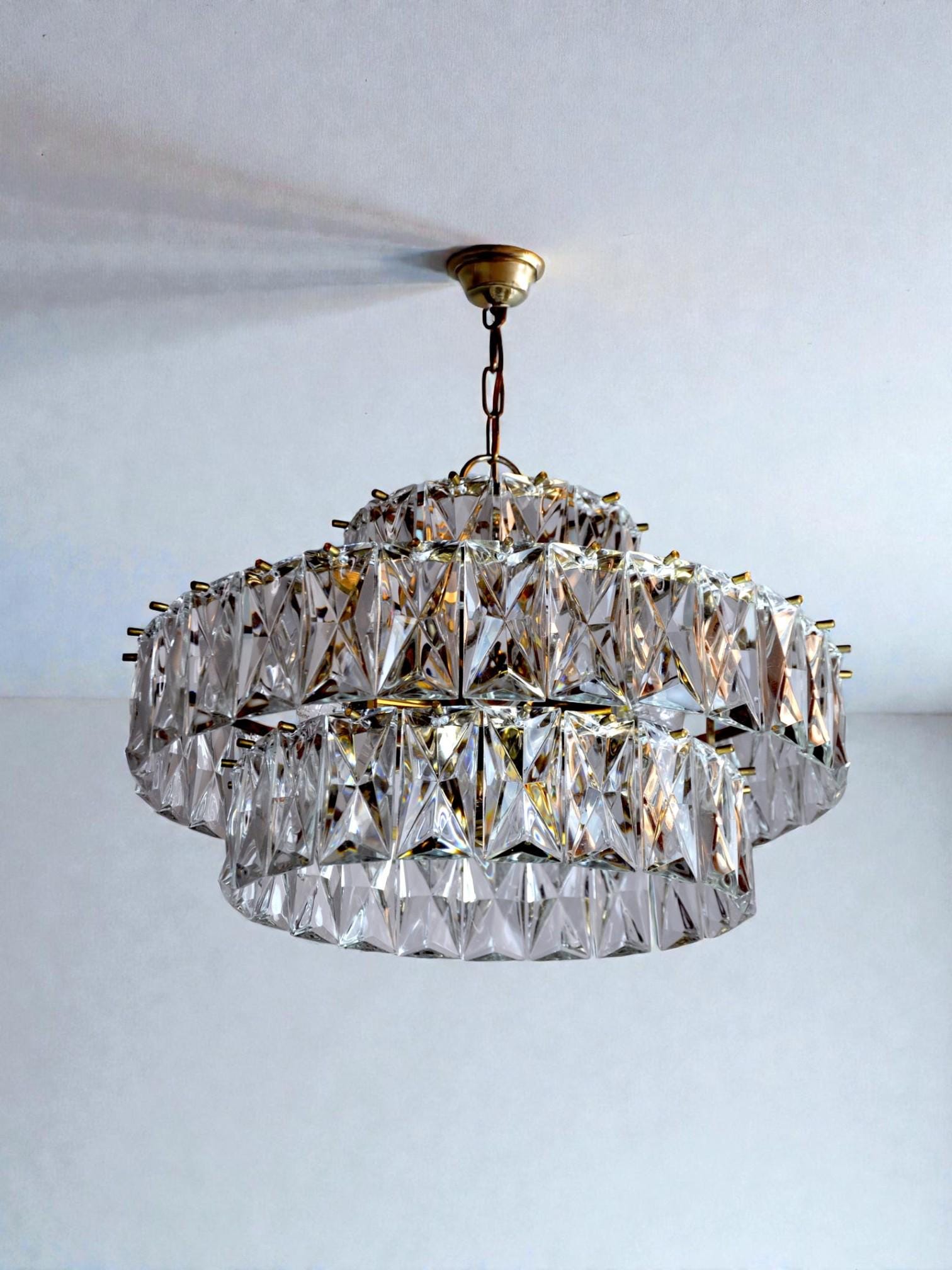 Kinkeldey chandelier 3 levels 1970 Germany