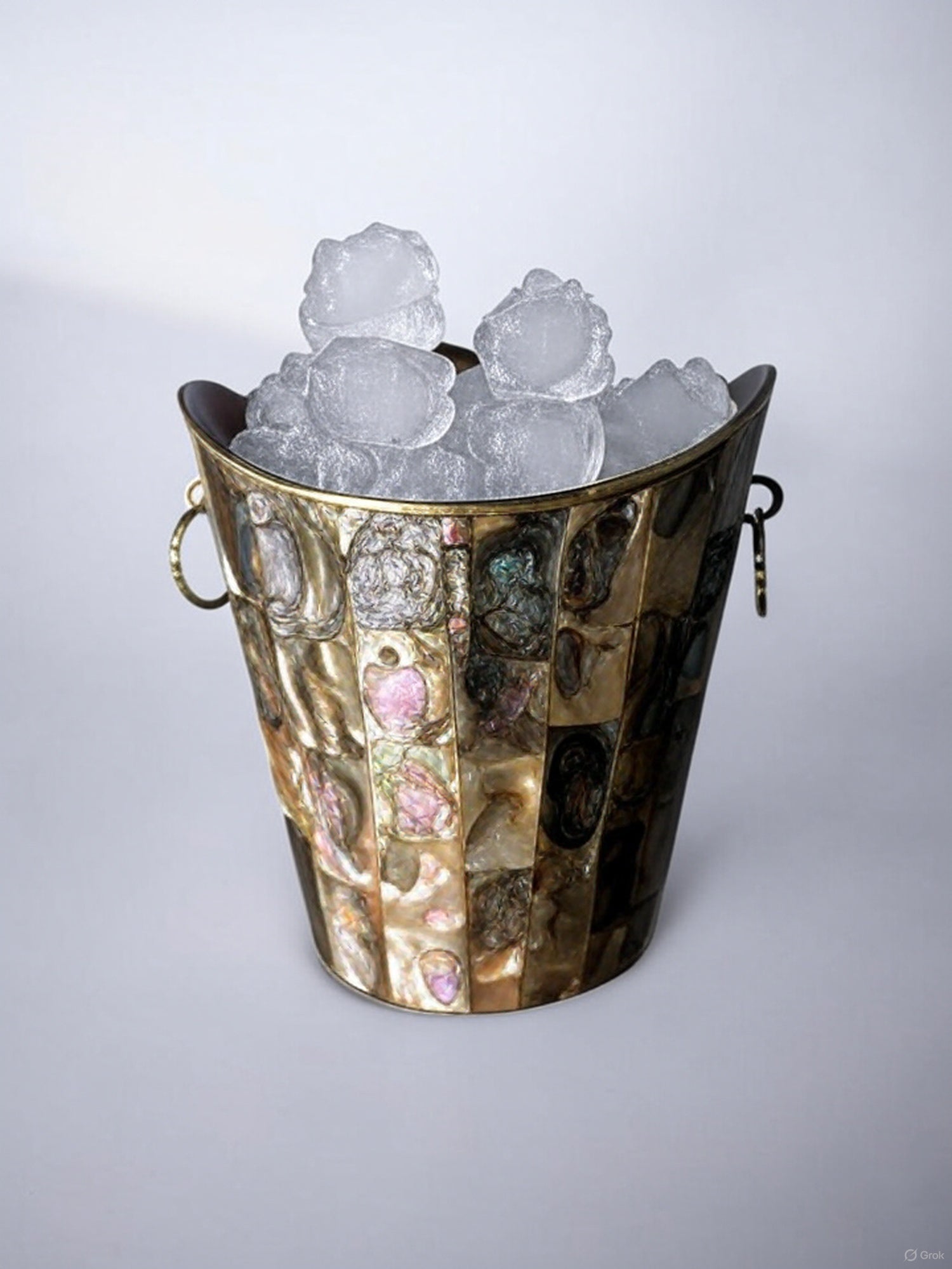 Abalone shell & Alpaca Ice bucket, Mexico, 1970's