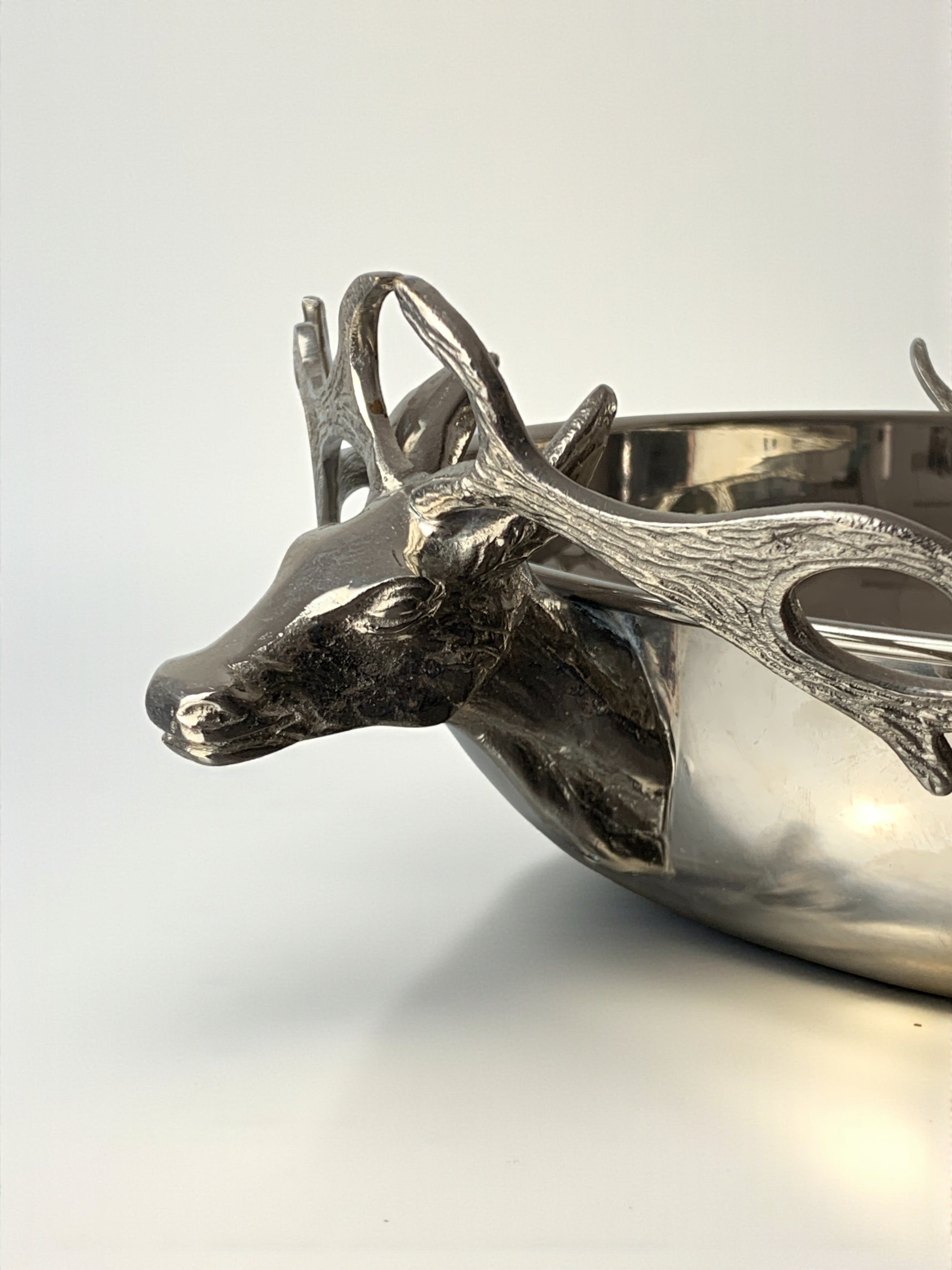Stag Deer Head Bowl in the style of Gabriella Crespi for Dior, Italy, 1970's