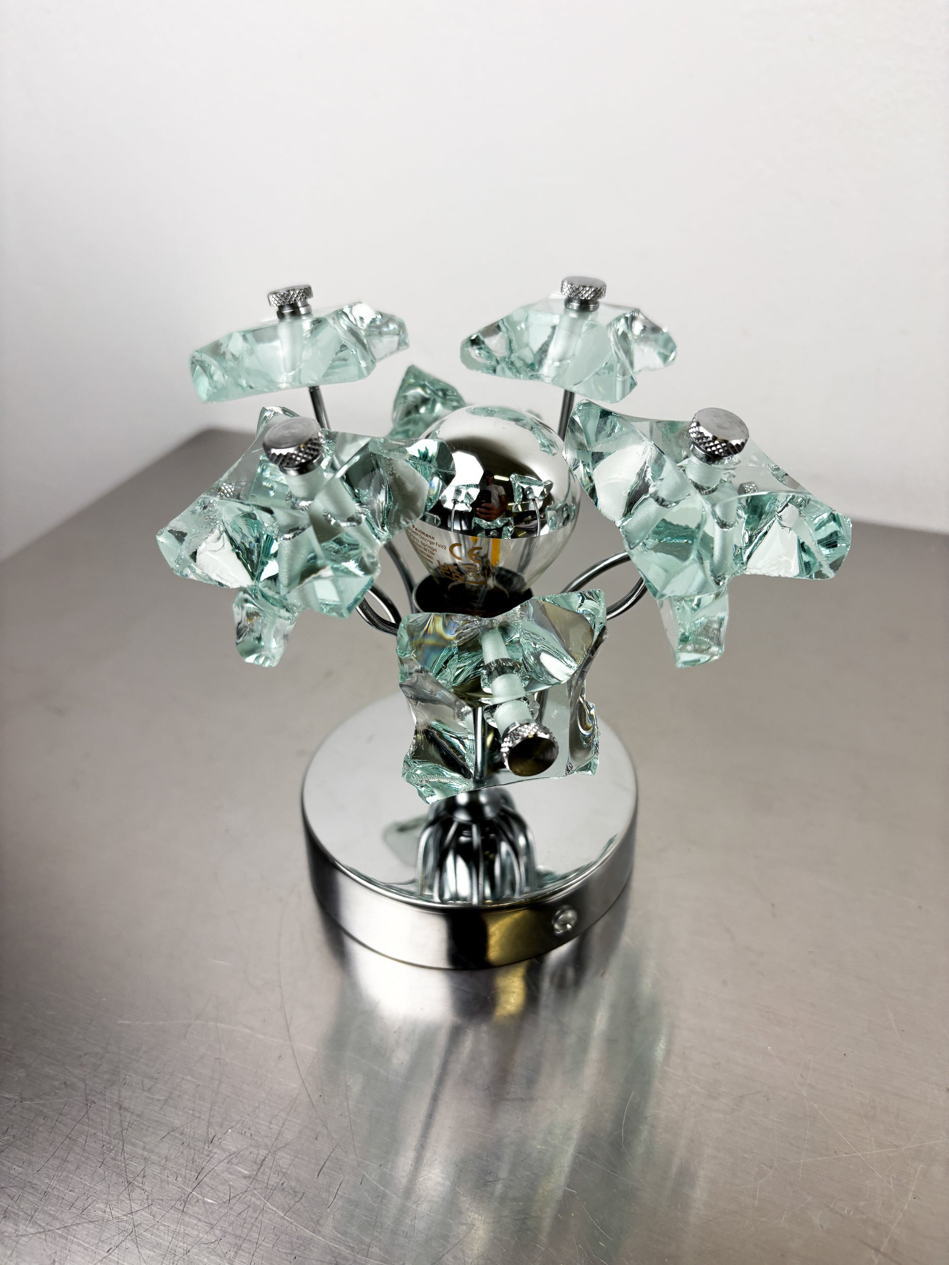 Sputnik Zero Quattro wall sconce by Fontana Arte – Murano Cut Glass, Italy 1970s