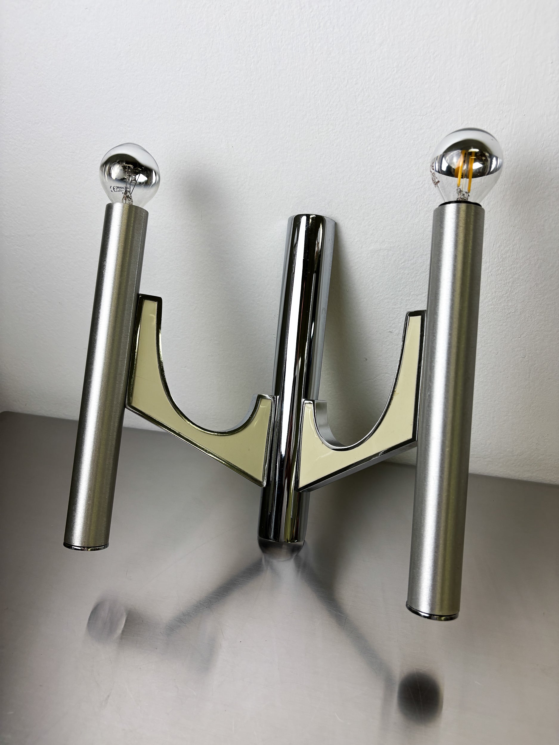 Gaetano Sciolari Tubular Wall Sconce, Model "105", Italy 1970s