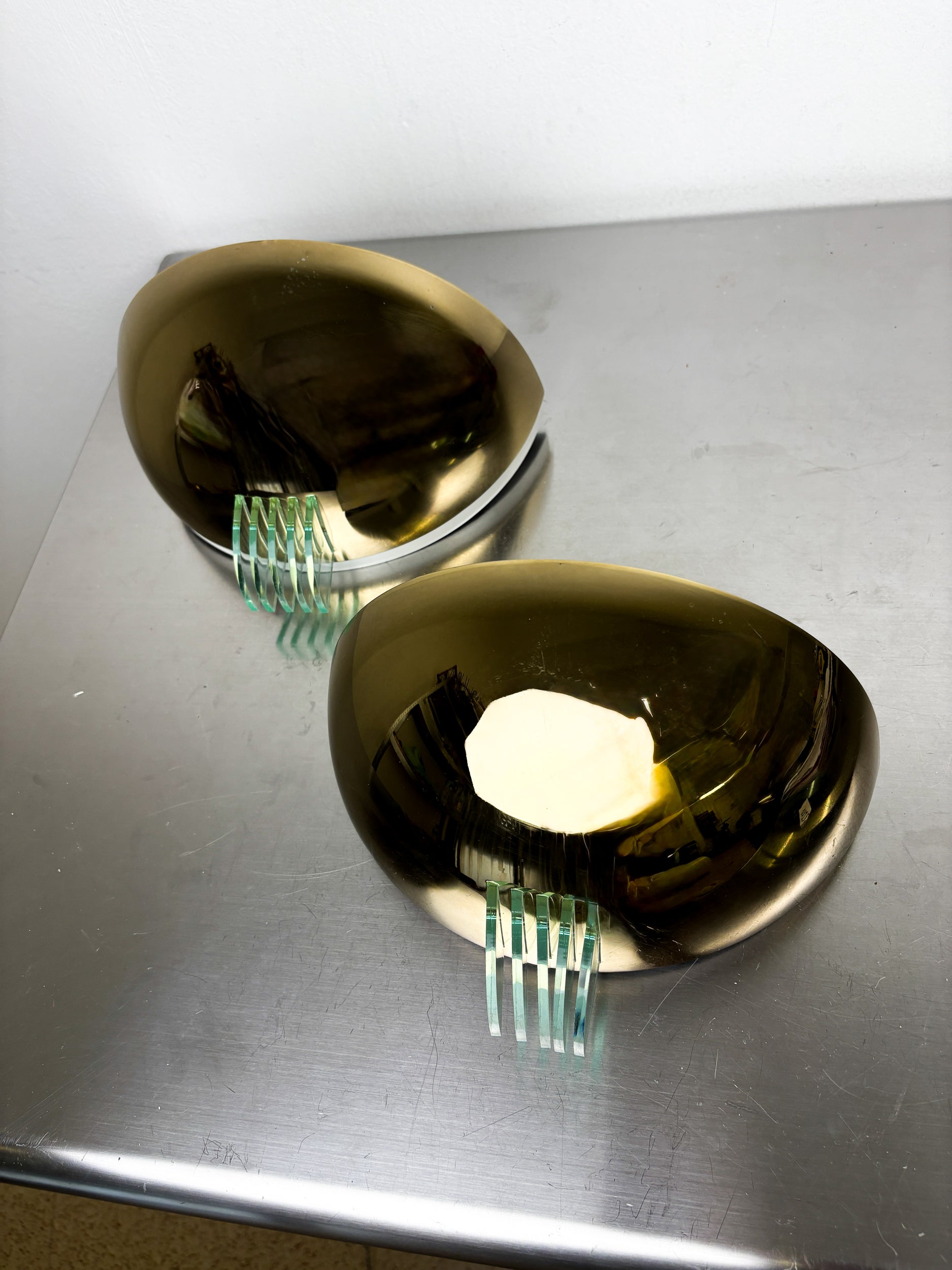 Pair of Modernist Design Half Moon Wall Lamp by GS Germany, 1980's