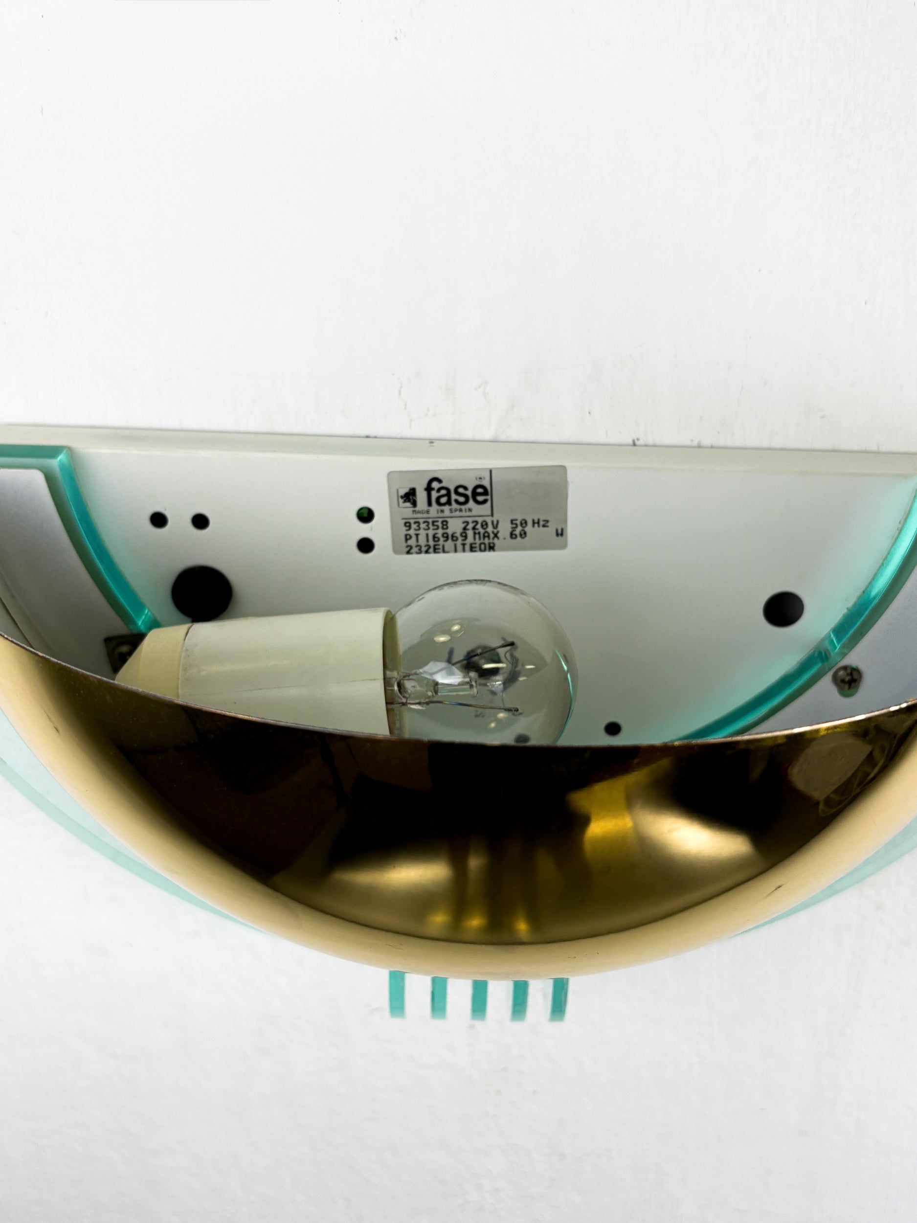 Pair of Modernist Design Half Moon Wall Lamp by Fase, Spain, 1980's