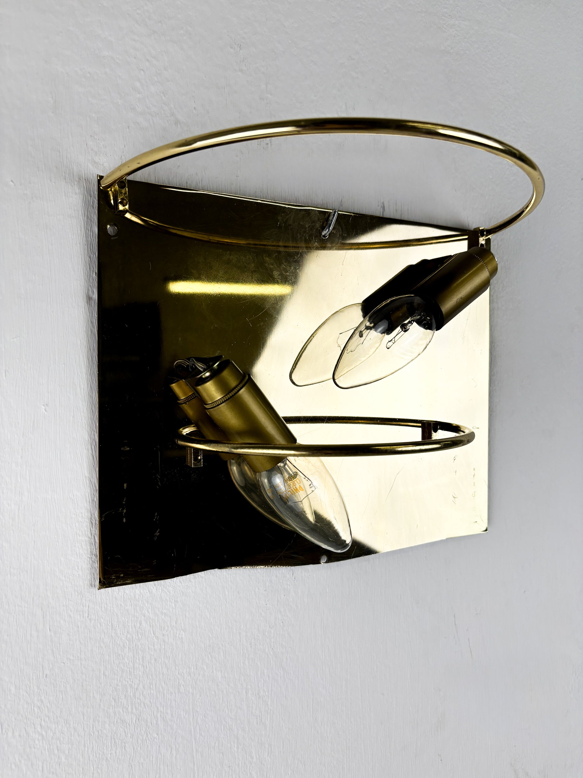 2-Tier Venini Tubular Wall Sconce, Hand-Blown Murano Glass, Italy, 1970s