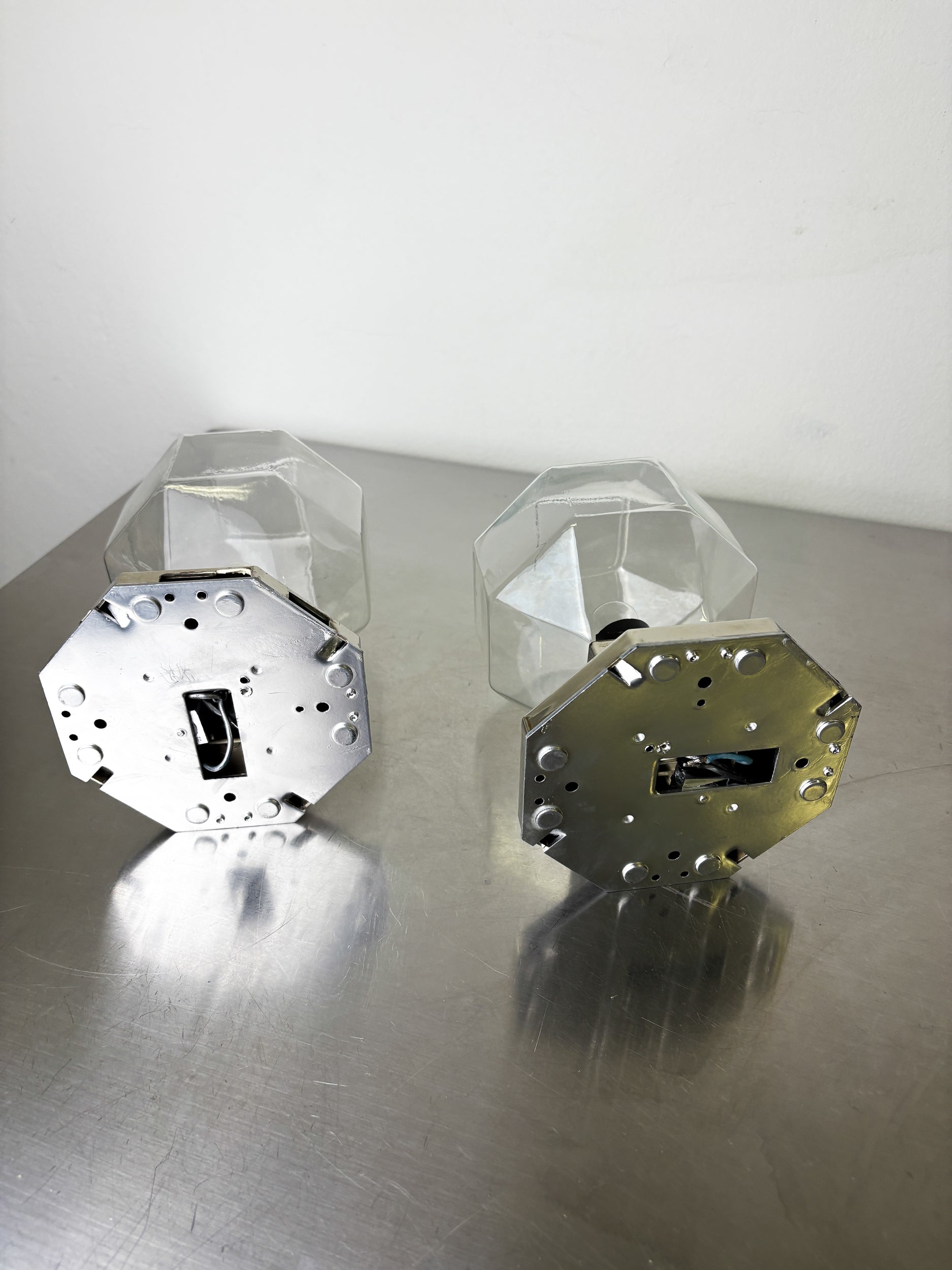 Pair of Motoko Ishii Wall or Flush Mount Lights for Staff Leuchten, Germany, 1970s