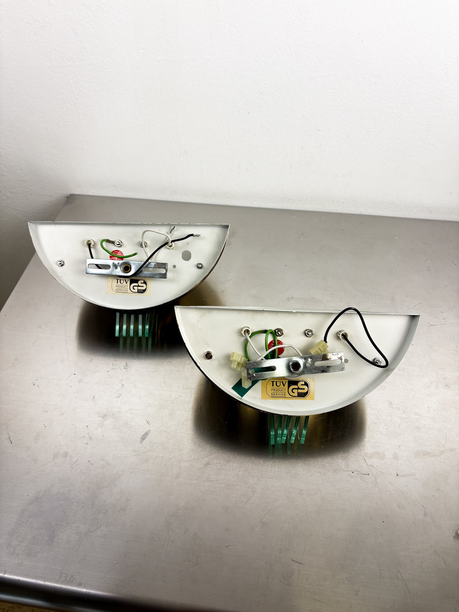 Pair of Modernist Design Half Moon Wall Lamp by GS Germany, 1980's