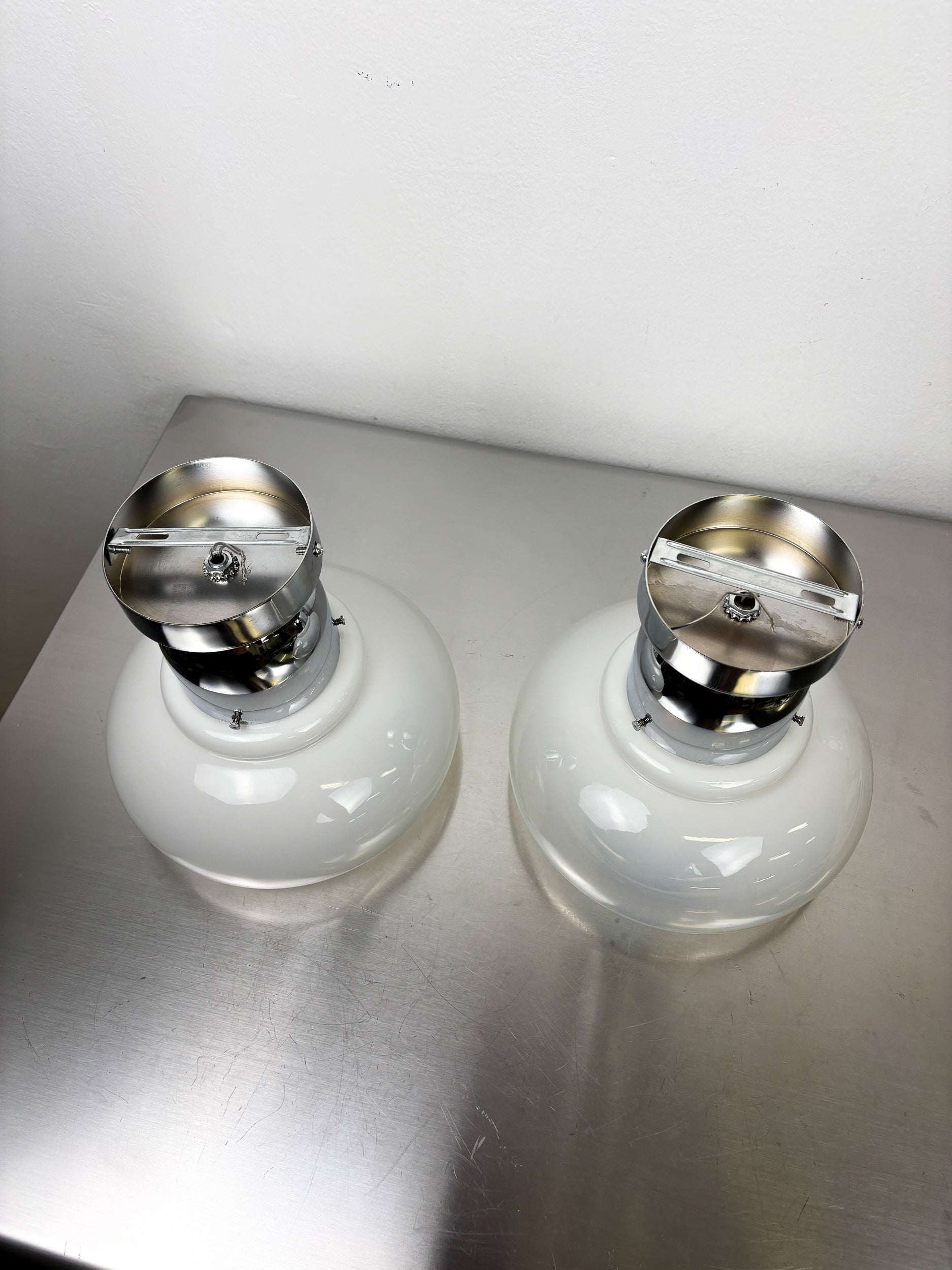 Pair of Toni Zuccheri wall lights, murano handblown glass, italy, 1970's